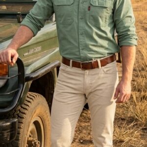 EE- Wildebees - Flat Front Stretch Chino Khaki