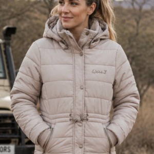 CC - Wildebees - Hooded Puffer Jacket Pebble Stone