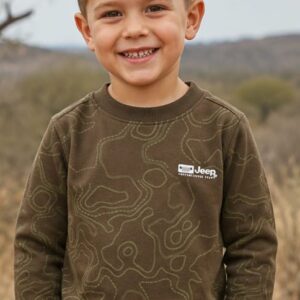 CC - Jeep - Kids Crew Neck Sweater Olive