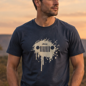 Mens Jeep - Fashion Graphic Design T-Shirt Navy Fatique