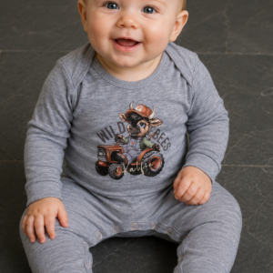 Toddler - Wildebees - Farmers Brown Boys L\S Babygrow Grey
