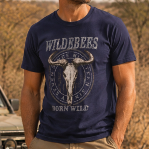 Mens Wildebees - Barrel Skull Tee Navy