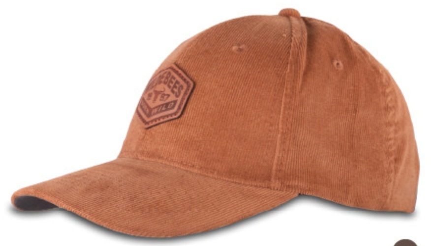 HHH- Wildebees - Mens Corduroy Leather Badge Cap